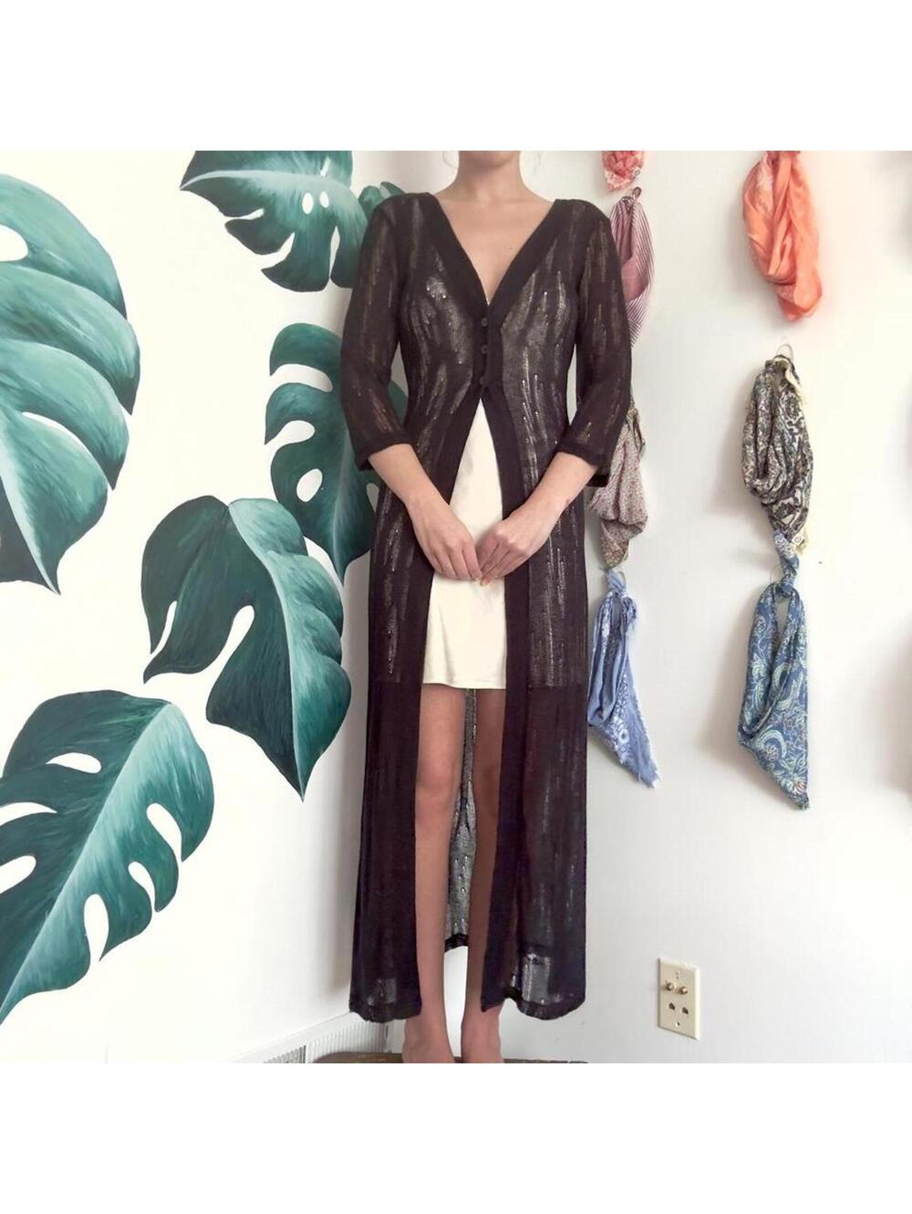 Black Morgan De Toi Duster Cardigan